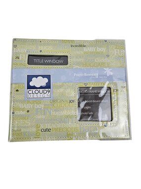 Cloud 9 Designs 8 x 8 Album Photo Banner Series II Baby Boy Post Bound Fiskars